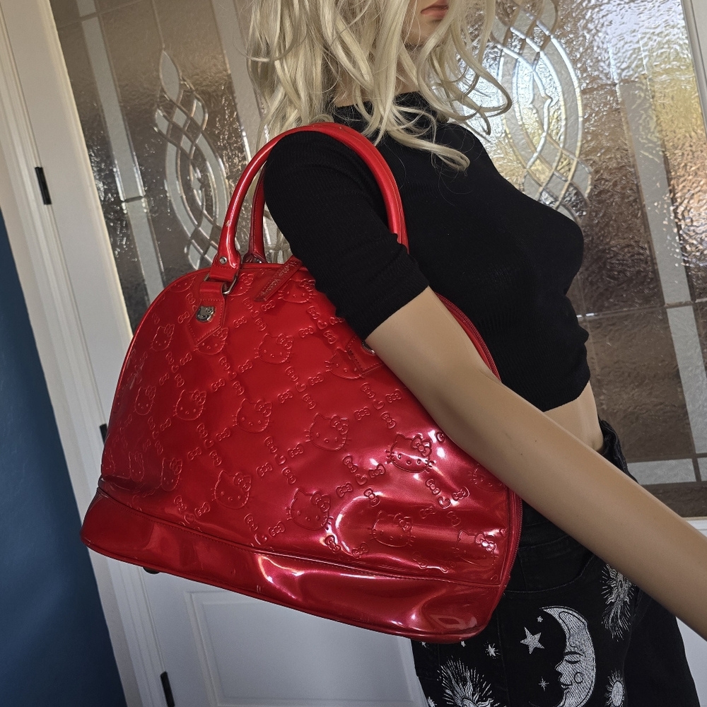 Red Embossed HELLO KITTY Handbag - Picture 6 of 15